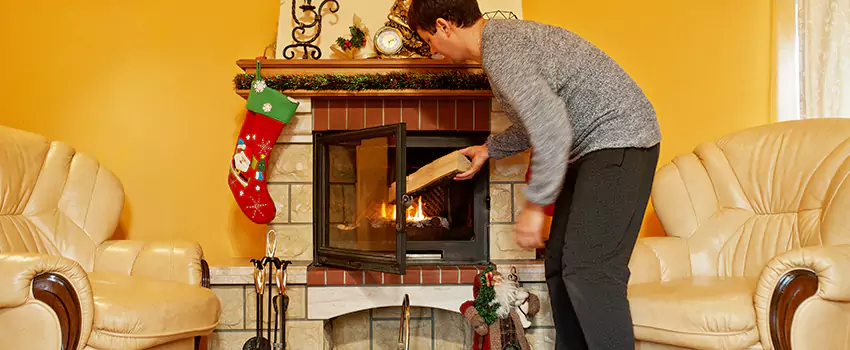 Rusted Metal Fireplace Restoration in Eden, North Carolina
